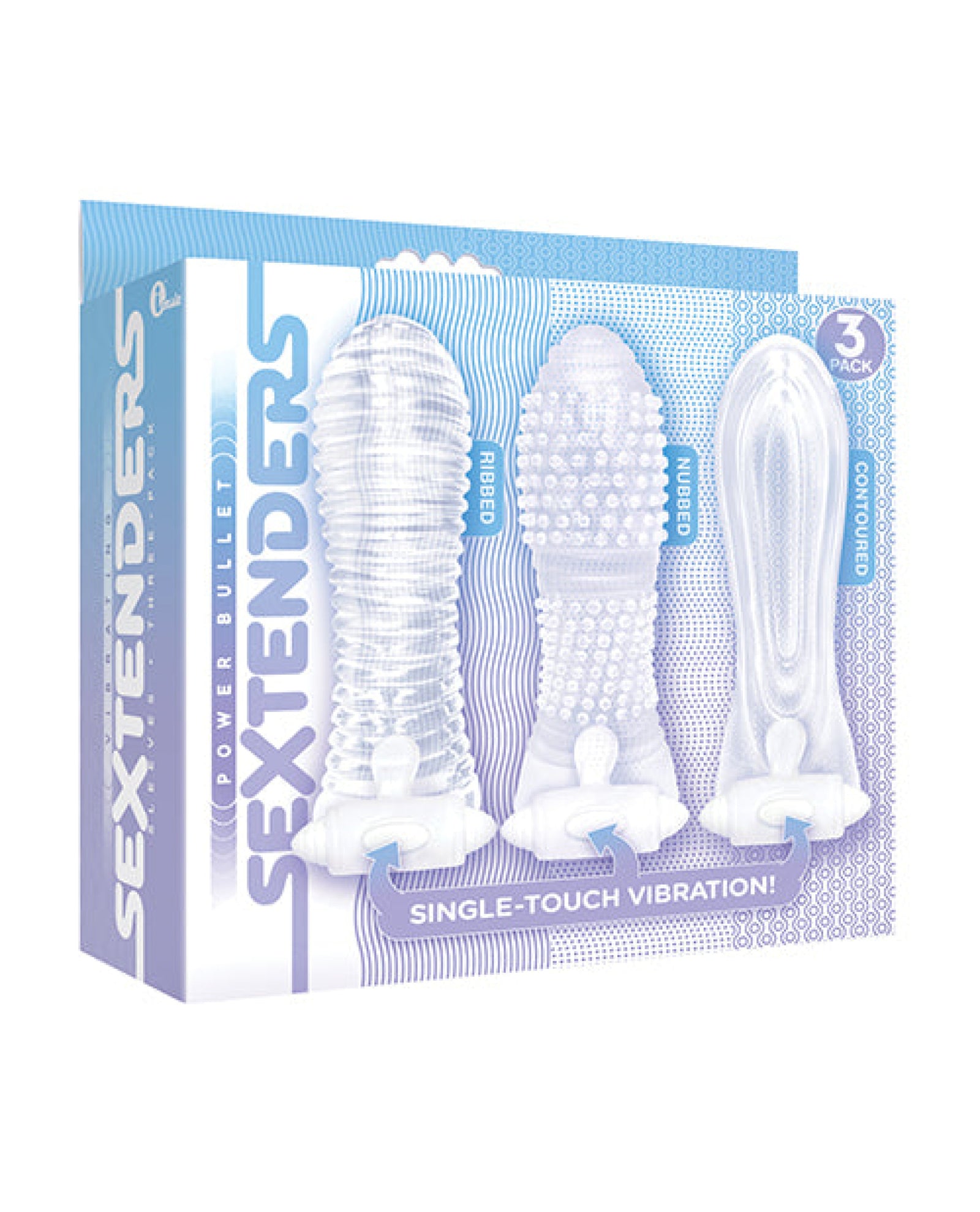 The 9's Vibrating Sextenders Sleeves - Pack Of 3 Icon