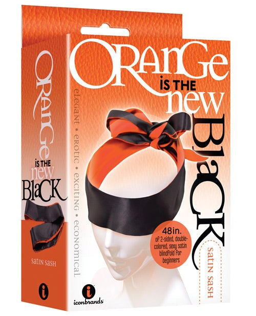 The 9's Orange Is The New Black Satin Sash Reversible Blindfold Icon