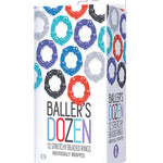 The 9's Baller's Dozen Beaded 12pc Cockring Set - Asst. Colors Icon