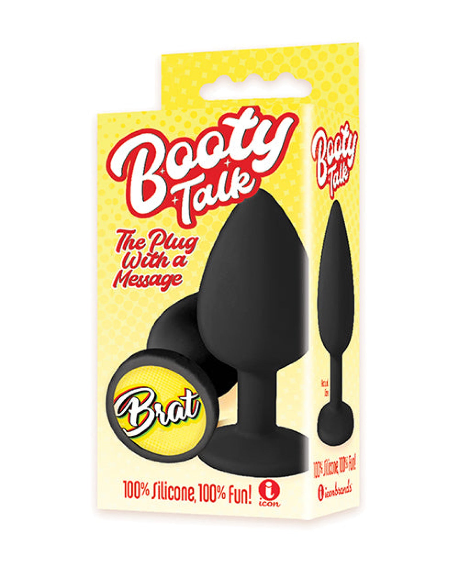 The 9's Booty Calls Brat Plug - Black Icon