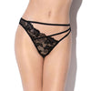 Sangria Multi Strap Lace Thong Black Icollection