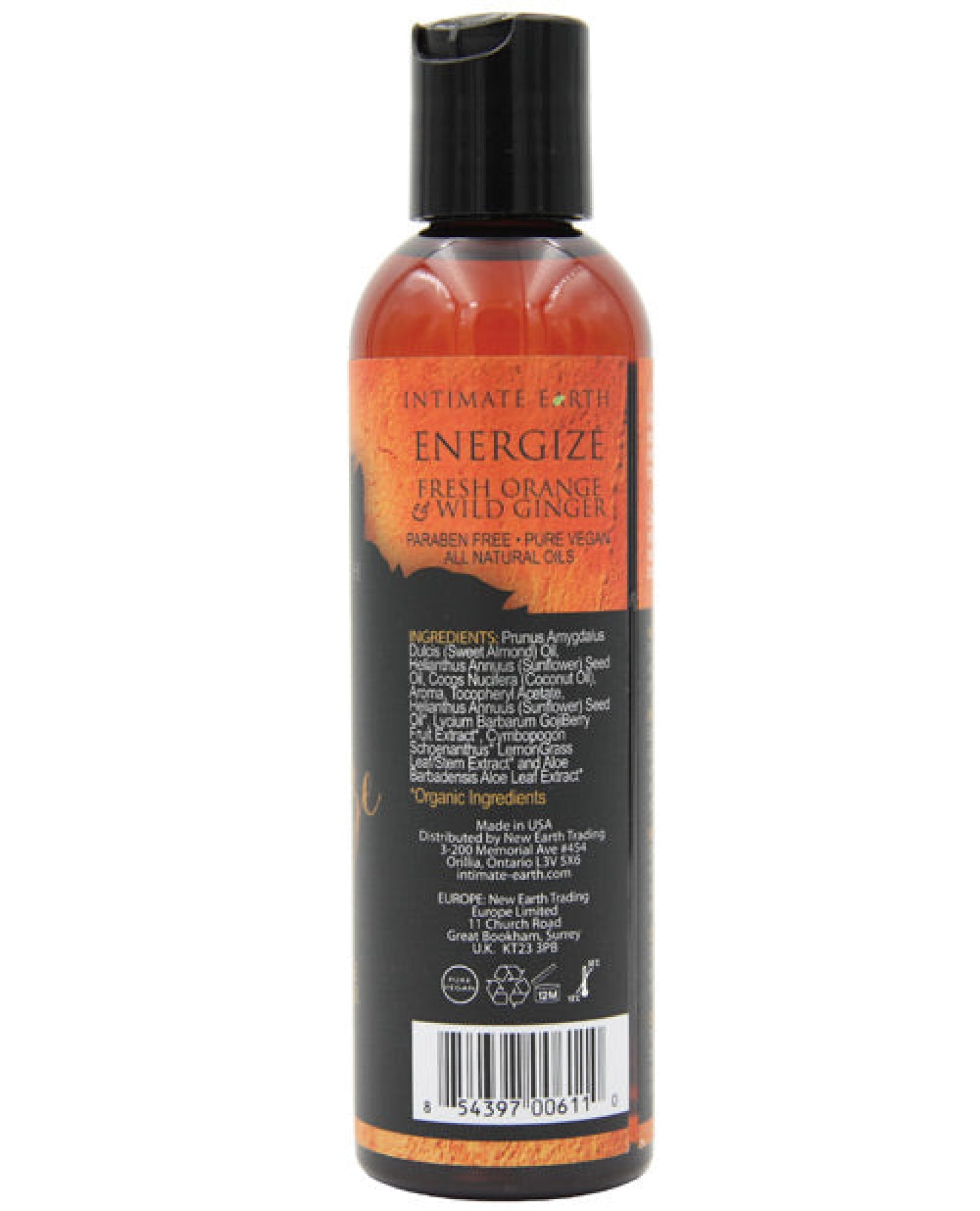 Intimate Earth Energizing Massage Oil - 120 Ml Orange & Ginger Intimate Earth