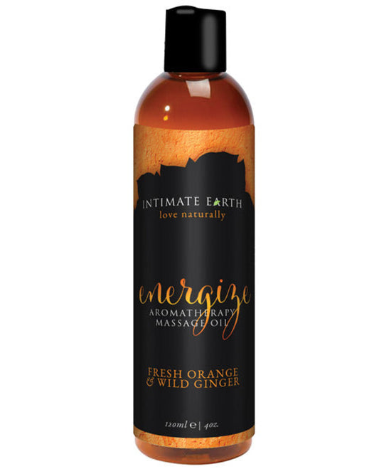 Intimate Earth Energizing Massage Oil - 120 Ml Orange & Ginger Intimate Earth 1657