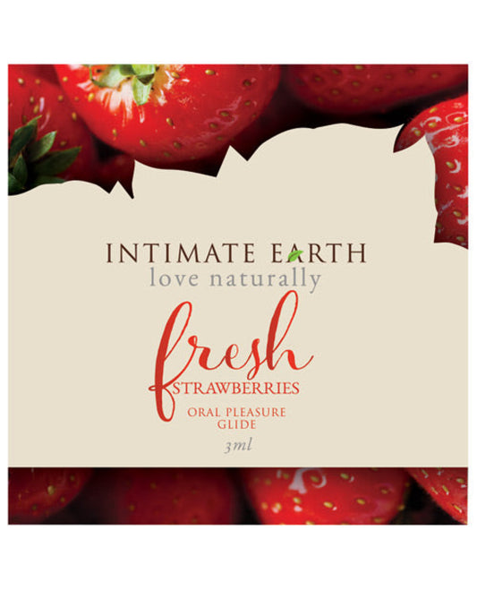 Intimate Earth Lubricant Foil - 3 Ml Fresh Strawberries Intimate Earth 1657