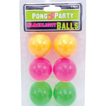 Black Light Pong Balls - Asst. Colors Pack Of 6 Island Dogs