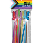All Dicks Naughty Straws - Asst. Colors Pack Of 11 Kheper Games