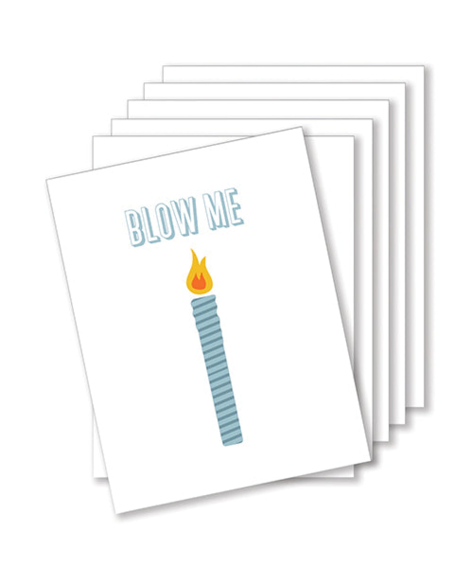 Blow Me Birthday Naughty Greeting Card - Pack Of 6 Kush Kards