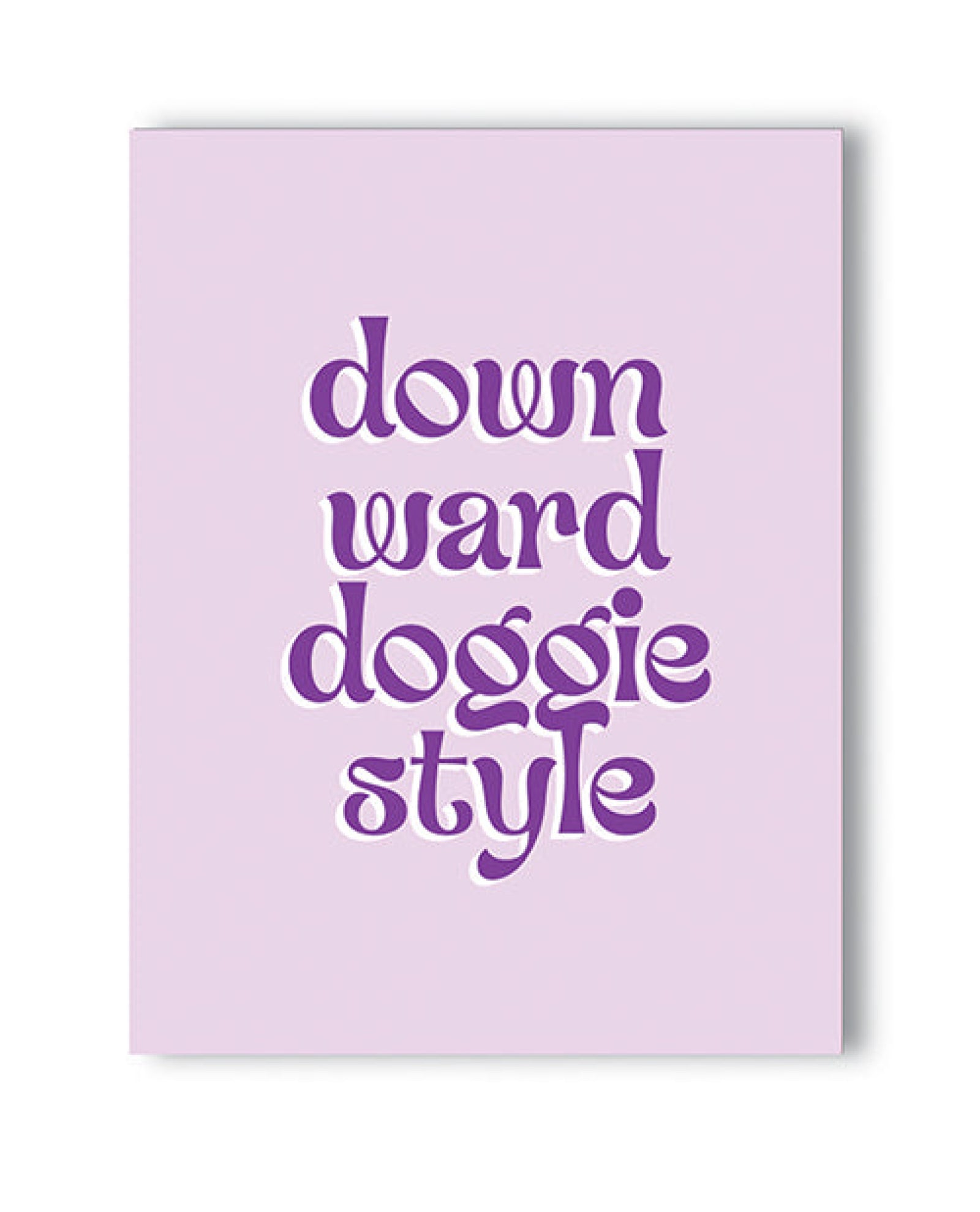 Downward Doggie Naughty Greeting Card Kush Kards