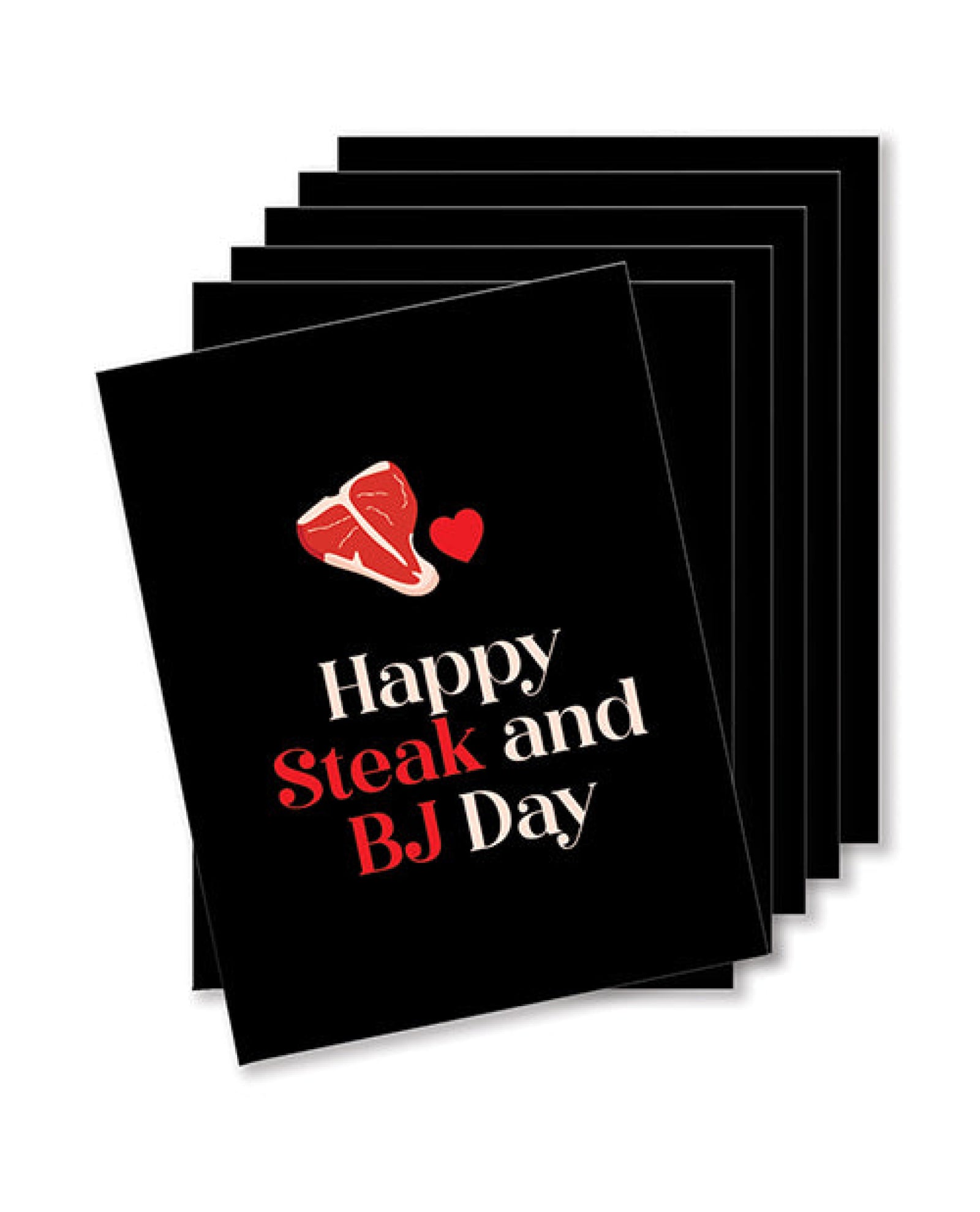Happy Steak And Bj Day Naughty Greeting Card - Pack Of 6 Kush Kards