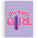 Do You Girl Naughty Greeting Card w/Rock Candy Vibrator & Fresh Vibes Towelettes Kush Kards