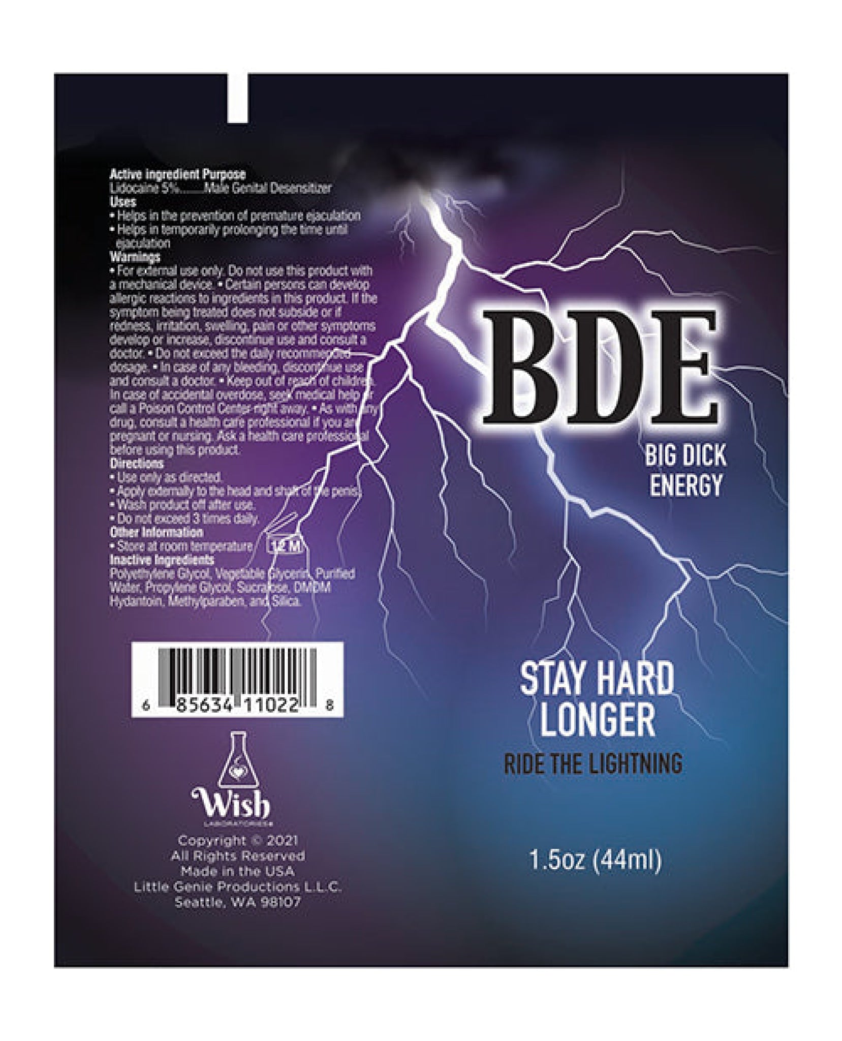 Bde Stay Hard Longer - 1.5 Oz Little Genie