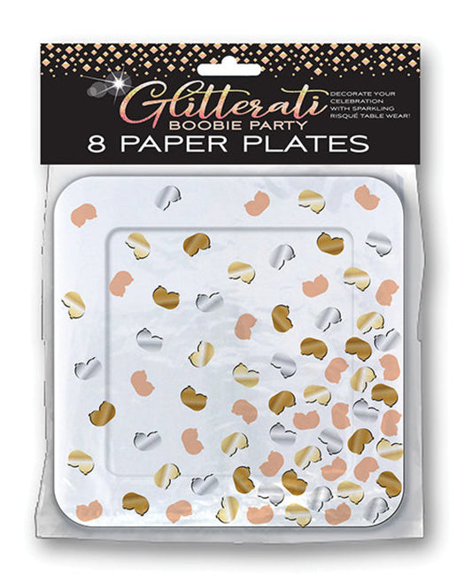 Glitterati Boobie Party Plates - Pack Of 8 Little Genie Productions LLC 1657
