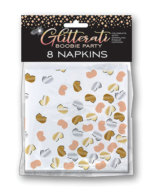 Glitterati Boobie Party Napkins  - Pack Of 8 Little Genie Productions LLC 1657