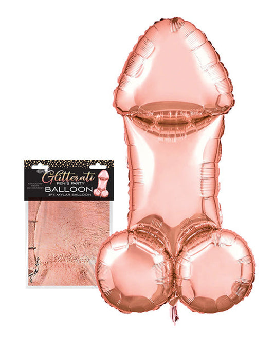 Glitterati Penis 3ft Mylar Balloon - Rose Gold Little Genie Productions LLC 1657