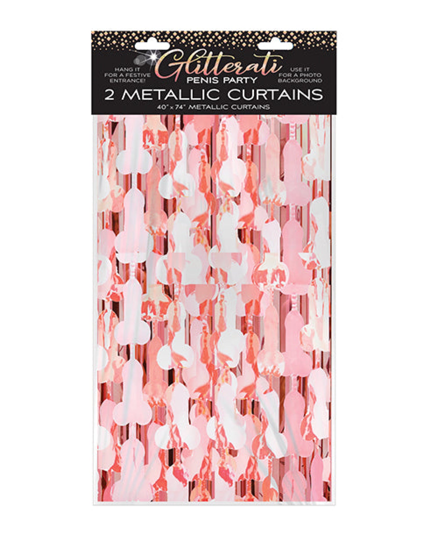 Glitterati Penis Foil Curtain Little Genie Productions LLC