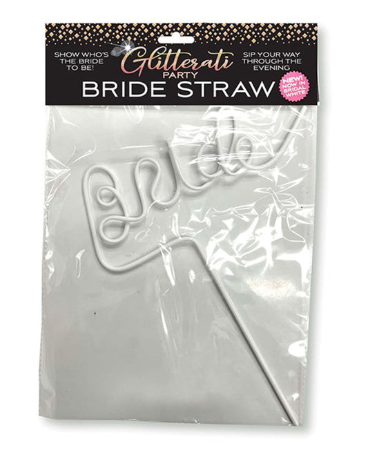 Glitterati Bride Straw - White Little Genie Productions LLC 1657