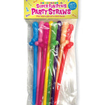 Super Fun Penis Multicolor Party Straws - Pack Of 8 Little Genie Productions LLC