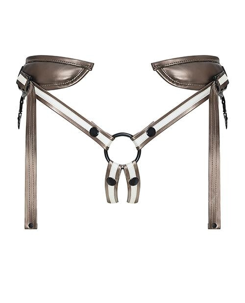 Strap On Me Leatherette Harness Desirous - Bronze O-s Strap On Me