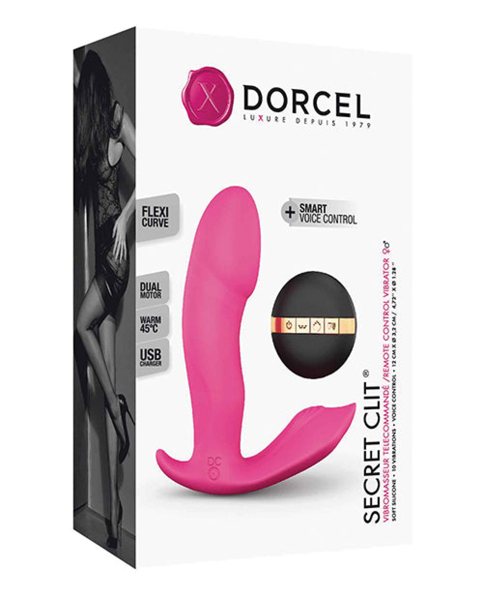 Dorcel Secret Clit Dual Stim Heating And Voice Control - Pink Dorcel