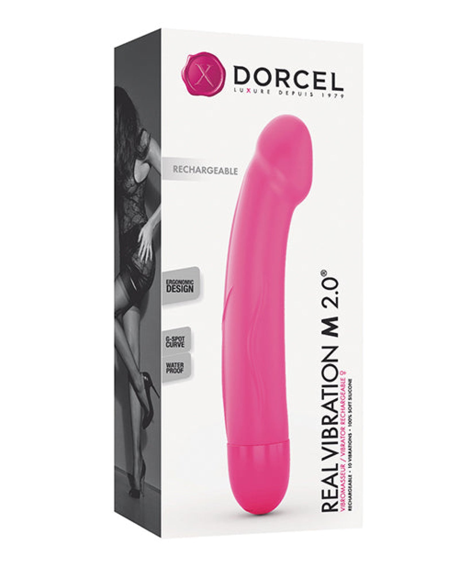 Dorcel Real Vibration M 8.6" Rechargeable - Pink Dorcel