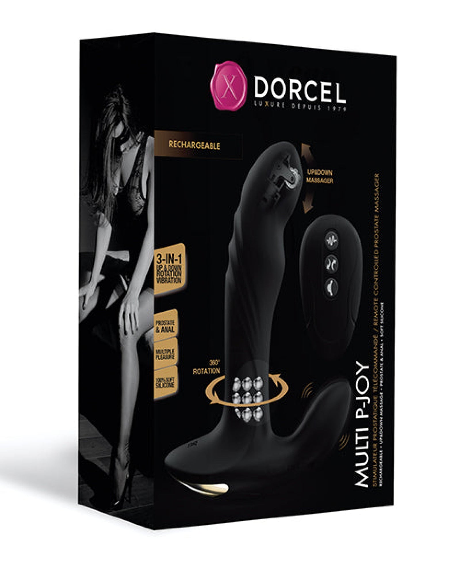 Dorcel P-joy Double Action Prostate Massager - Black Dorcel