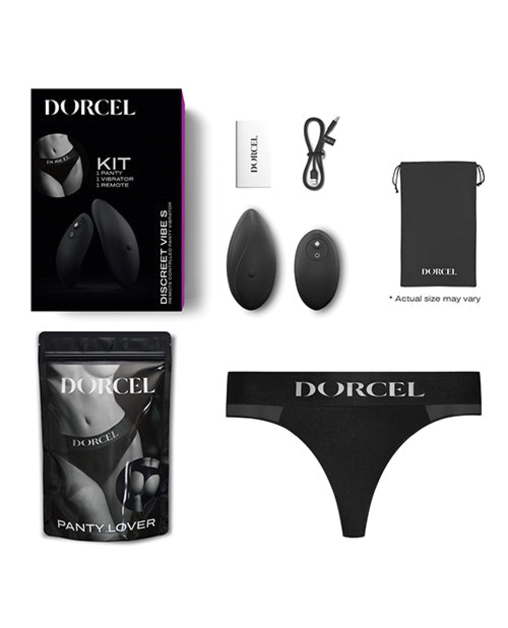 Dorcel Discreet Panty Vibe W/panty - Black Dorcel