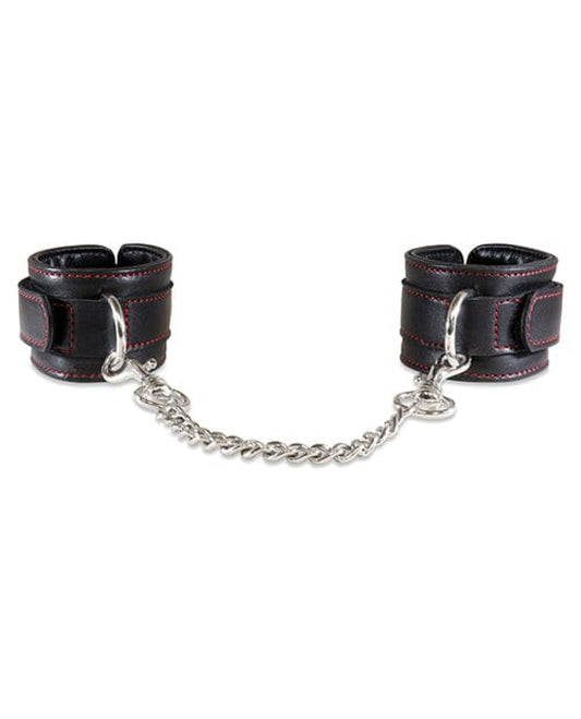Sultra Lambskin Handcuffs W-5 1-2" Chain - Black Sultra 1657