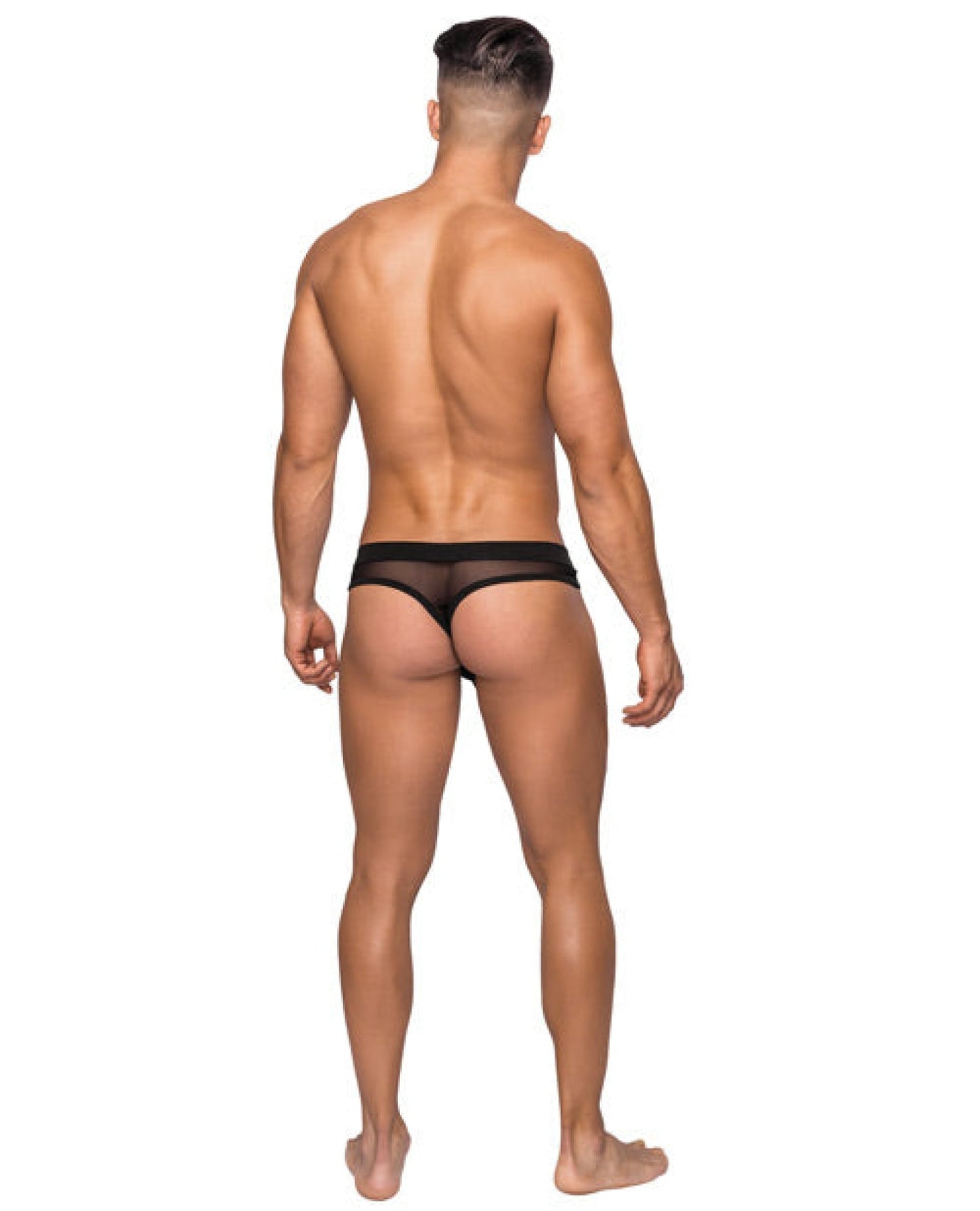 Hoser Stretch Mesh Thong Black Comme Ci Comme Ca