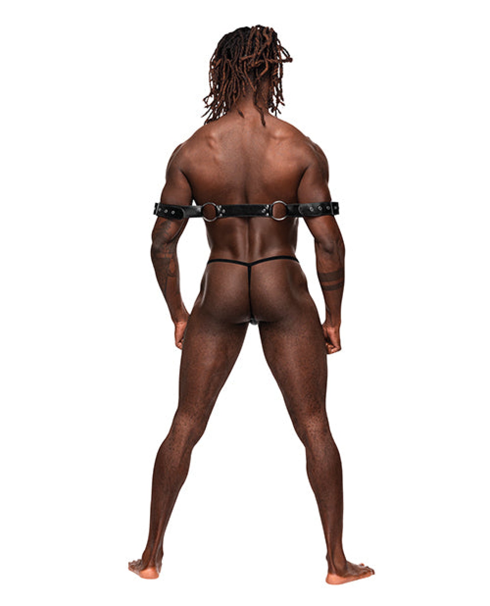 Pisces Pu Leather Bicep & Back Harness Black O-s Comme Ci Comme Ca