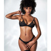 Mesh Cut Out Top & Crotchless Panty Black Mapale