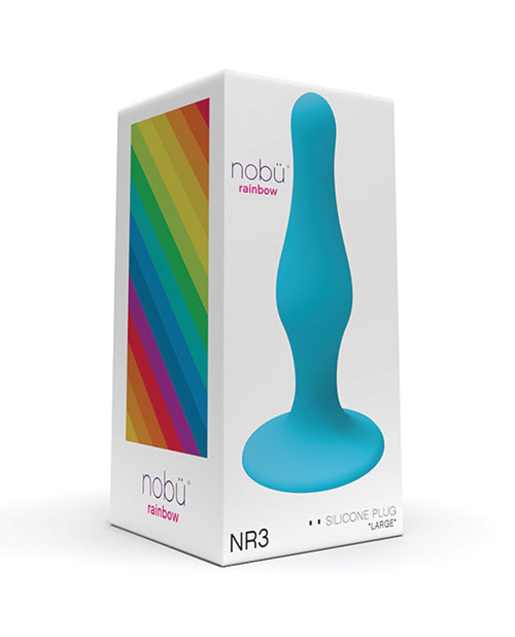 Nobu Rainbow Large Silicone Plug - Blue Nobu