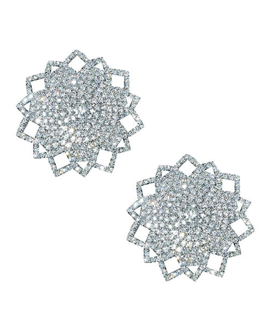 Neva Nude Ice Crystal Jewel Reusuable Silicone Nipple Pasties - Clear O-s Neva Nude 1657