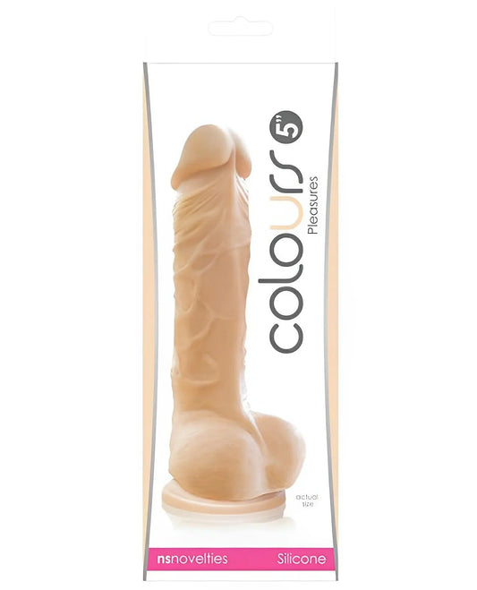 Colours Pleasures 5" Dildo W-suction Cup - Flesh Colours