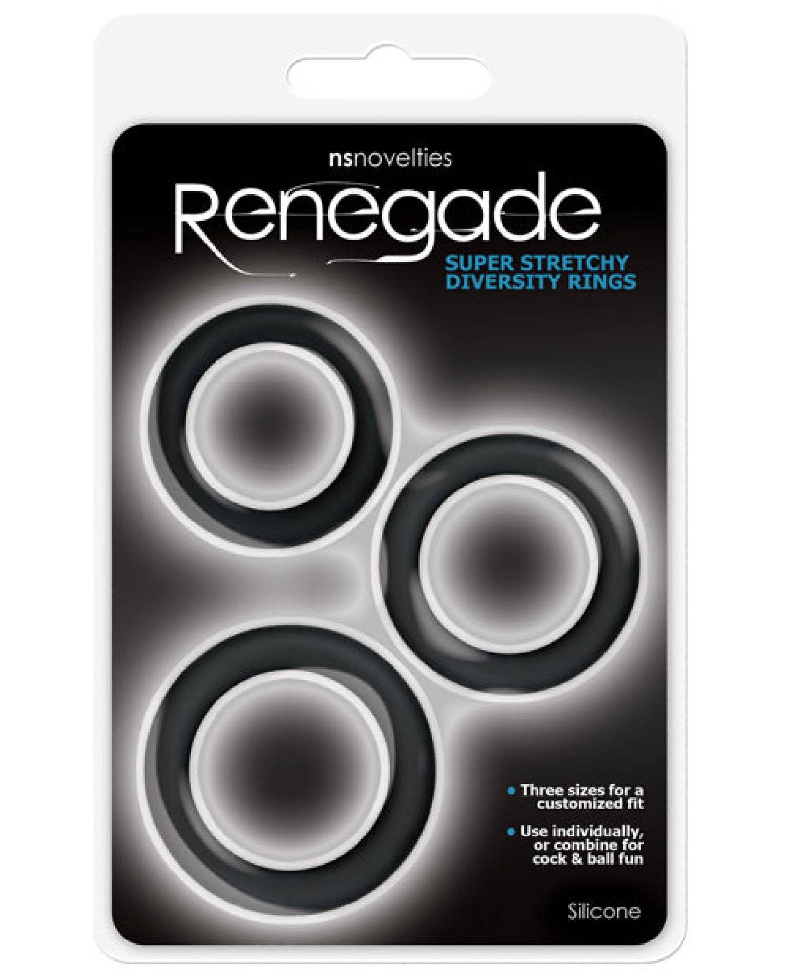 Renegade Diversity Rings - Black Pack Of 3 Renegade