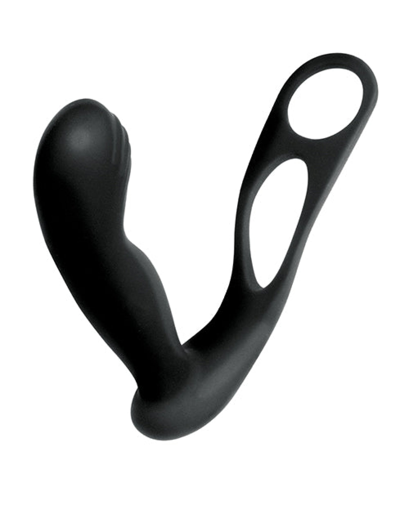Butts Up Prostate Massager W-scrotum & Cockring - Black Nasstoys