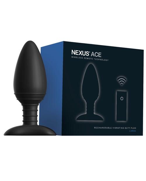 Nexus Ace Remote Control Butt Plug Large - Black Nexus
