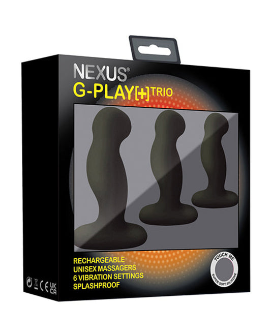 Nexus G Play Trio Rechargeable Massagers - Black Nexus 500