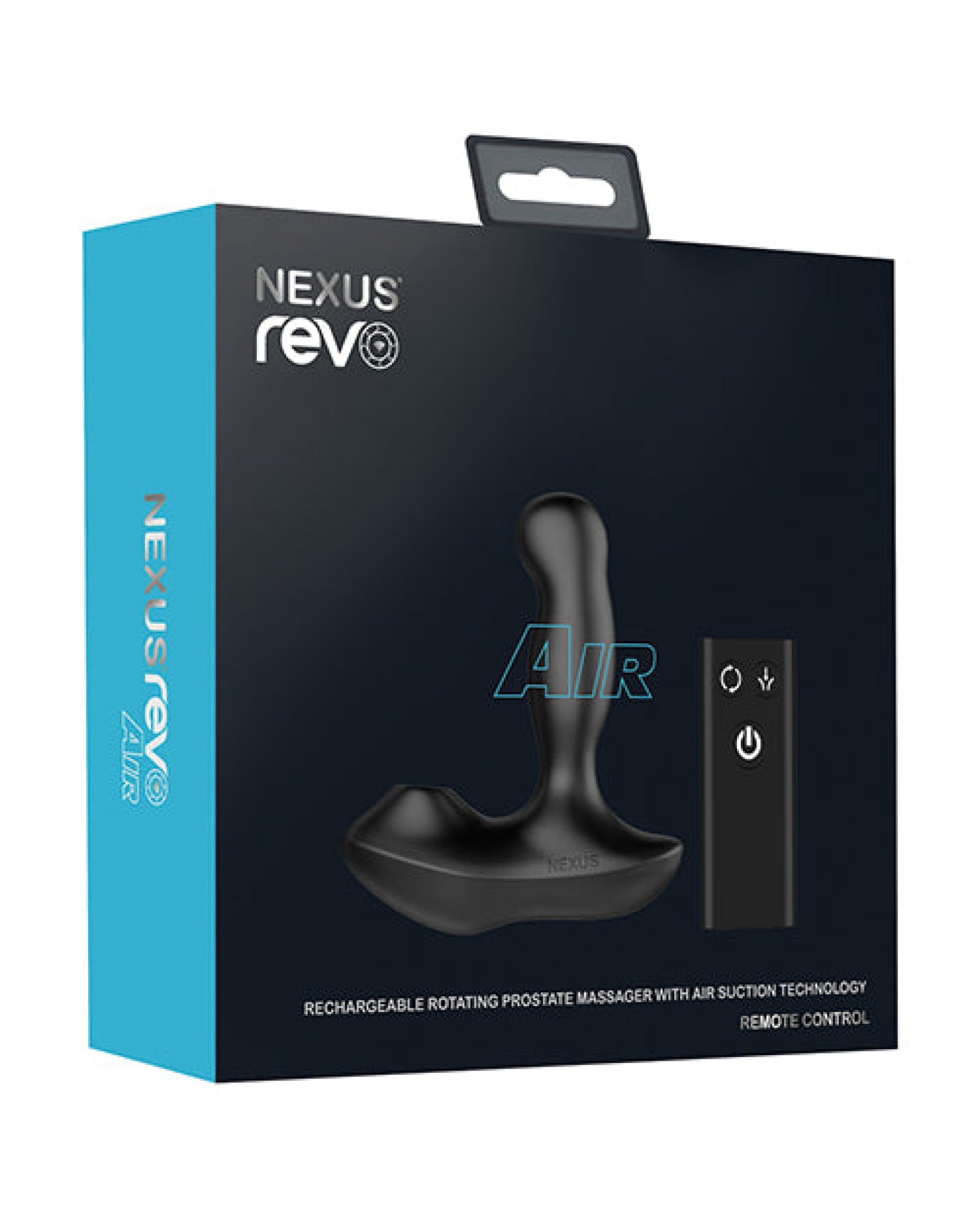 Nexus Revo Air Rotating Prostate Massager W-suction - Black Nexus Revo