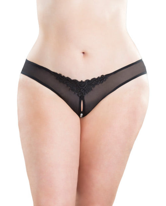 Crotchless Thong with pearls Oh La La Cheri 1657
