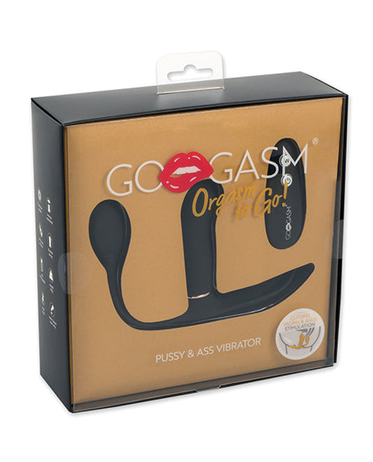 Gogasm Pussy & Ass Vibrator - Black Gogasm 1657