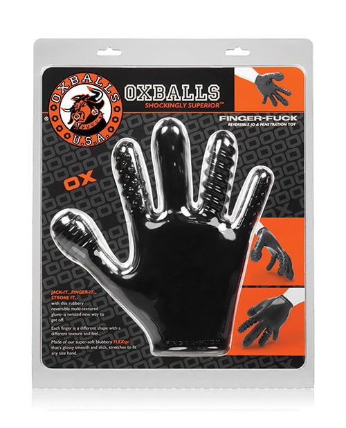 Oxballs Finger Fuck Glove - Black Hunky Junk