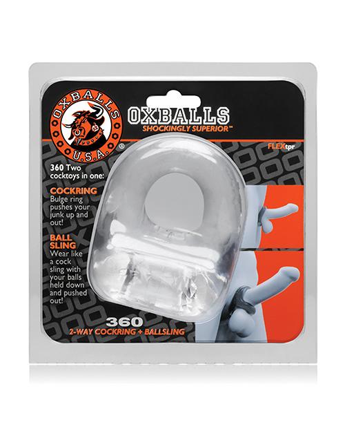 Oxballs 360 Cock Ring & Ballsling - Clear Hunky Junk