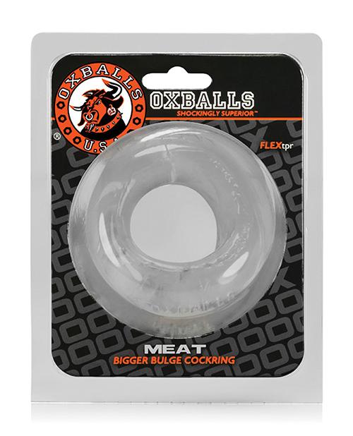 Oxballs Meat Padded Cock Ring - Clear Hunky Junk