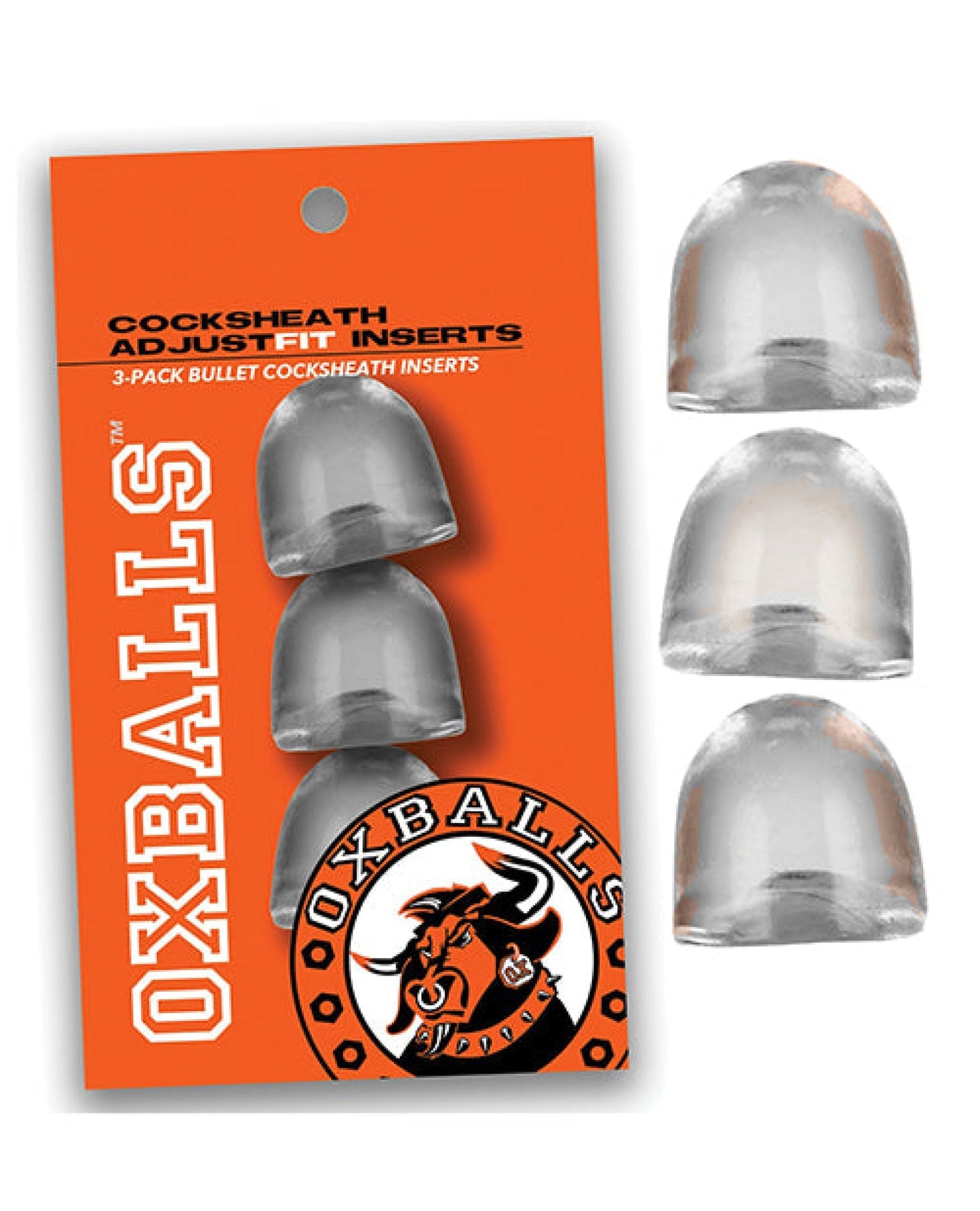 Oxballs Cocksheath Adjustfit Inserts - Pack Of 3 Clear Hunky Junk