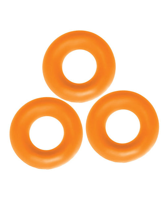Oxballs Fat Willy 3 Pack Jumbo Cock Rings - Orange Hunky Junk 1657