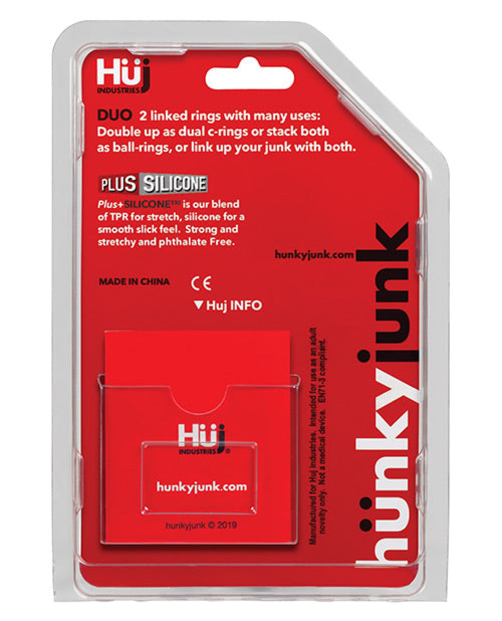 Hunky Junk Duo Linked Cock & Ball Rings - Cobalt Hunky Junk
