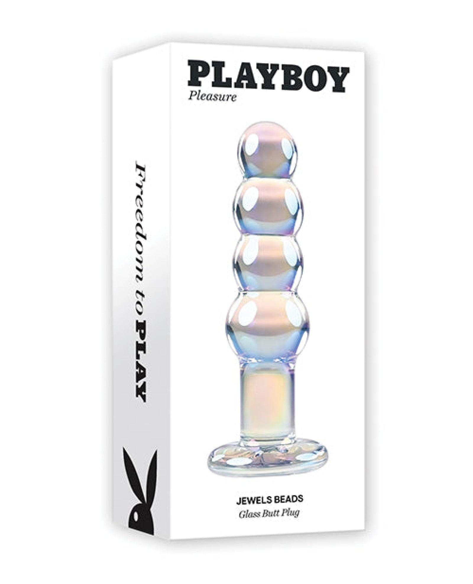 Playboy Pleasure Jewels Beads Anal Plug - Clear Playboy