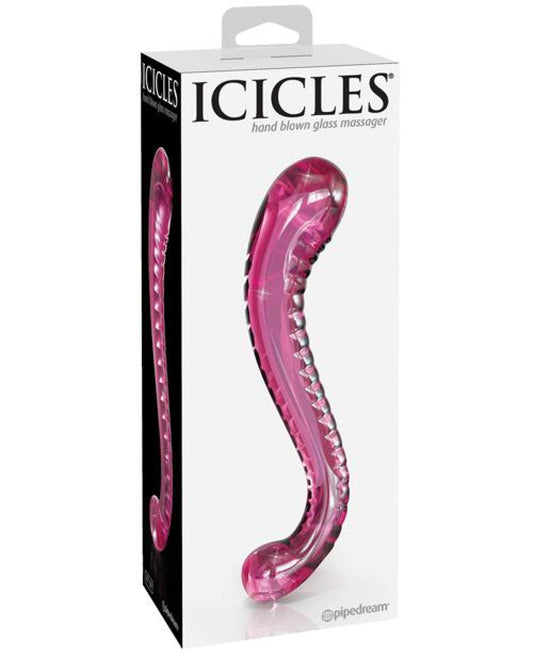 Icicles Hand Blown Glass G-spot Dildo - Pink Pipedream® 1657