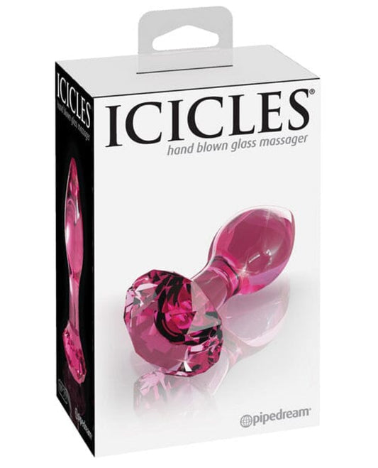 Icicles No. 79 Hand Blown Glass Diamond Butt Plug - Pink Pipedream® 1657