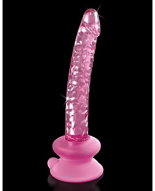 Icicles No. 86 Hand Blown Glass Massager W-suction Cup - Pink Pipedream®